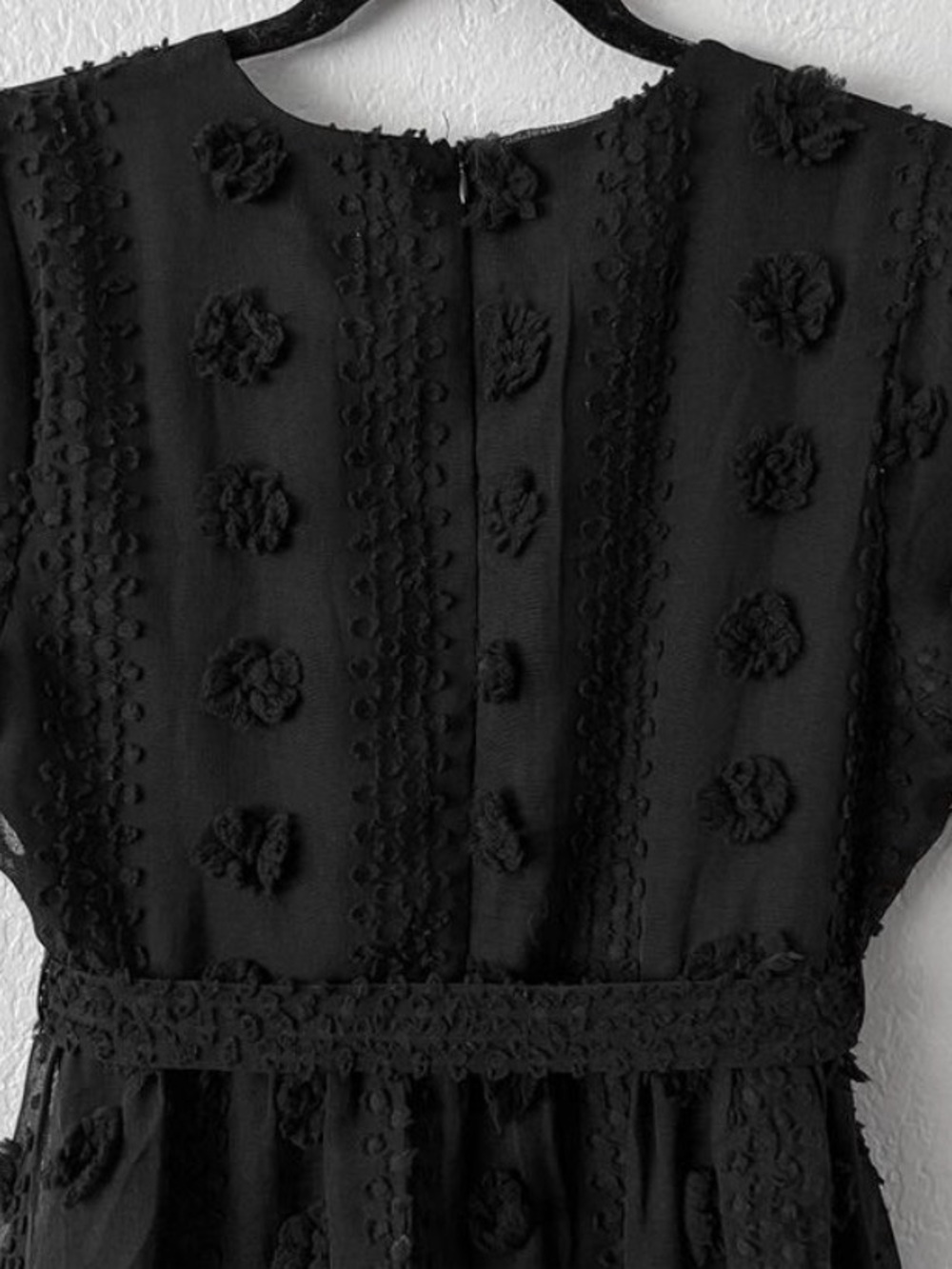 Baltic Born Darbi Floral Dot Midi Dress Black Small Sheer Romantic Cottagecore - Picture 8 of 15